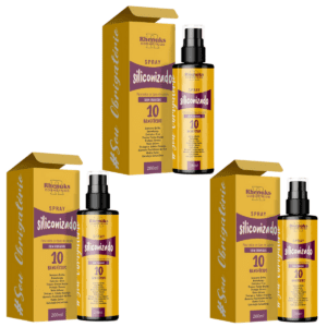 Kit 3 Spray de Siliconizado para cabelos sem enxágue