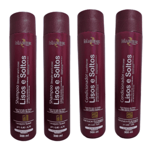 Kit 2 Shampoo e  1 Condicionador Lisos e Soltos Mairibel