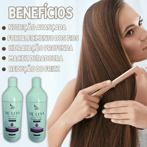 Kit Shampoo E Condicionador Óleo De Argan 1 Litro da Zap - Imagem 3