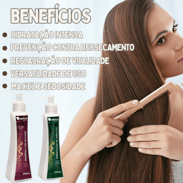 kit Shampoo com Silicone e Creme Hidratação Impacto 250ml - Imagem 2