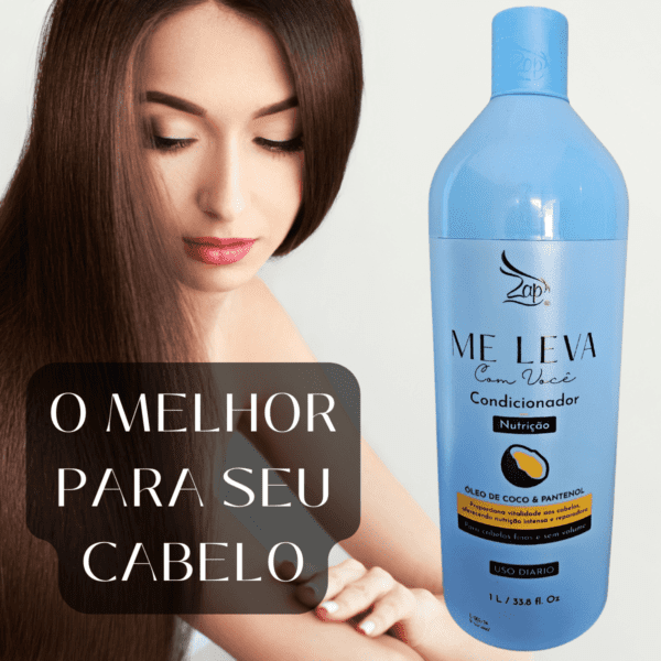 Condicioandor Óleo de Coco e Pantenol Me Leva 1 Litro Zap - Imagem 2