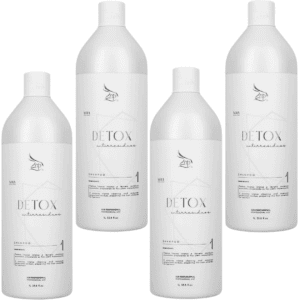 Kit Shampoo Limpeza Profunda Detox Antiresiduos 4 unidades