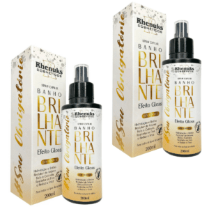 kit 2 Spray Capilar Efeito Gloss Banho Brilhante Rhenuks