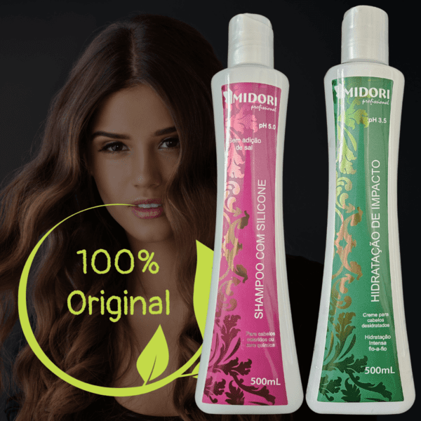 Midori Shampoo Silicone E Condicionador De Impacto Midori - Imagem 4