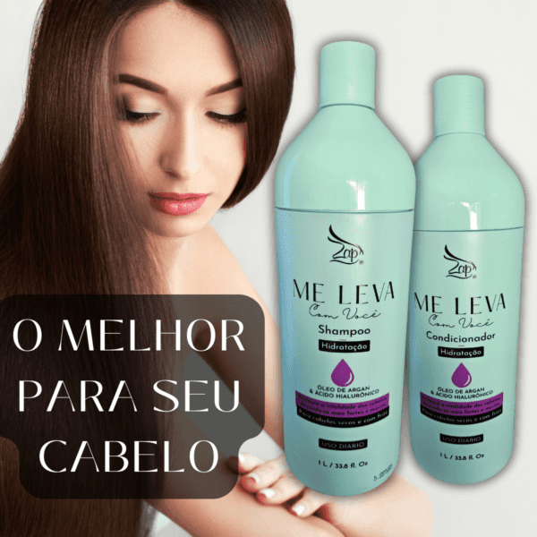 Kit Shampoo E Condicionador Óleo De Argan 1 Litro da Zap - Imagem 2