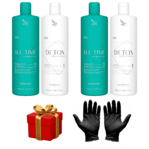 Kit 2 Progressiva Sem Formol All Time e Shampoo Detox 500ml