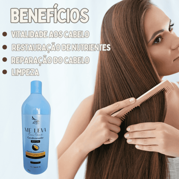 Condicioandor Óleo de Coco e Pantenol Me Leva 1 Litro Zap - Imagem 3