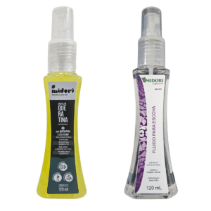 Kit Fluido Para Escova e Cristão de Queratina Midori 120 ml