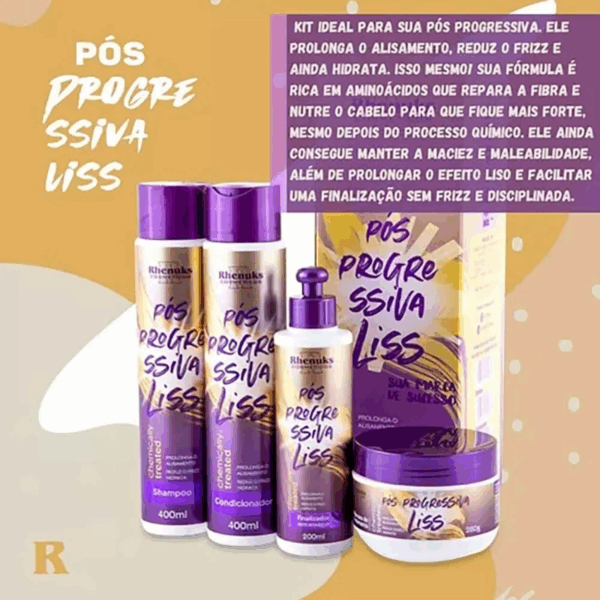 Kit Capilar Pós Progressiva Liss Rhenuks 4 Itens - Imagem 2