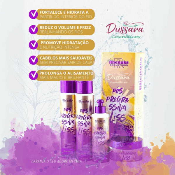 Kit Capilar Pós Progressiva Liss Rhenuks 4 Itens - Imagem 3