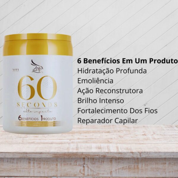 Kit 2 Máscara 60 Seconds Alto Impacto 950g Zap Cosméticos - Imagem 2