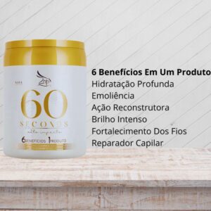 Shampoo e Condicionador Rosa Mosqueta e Máscara 60 Seconds