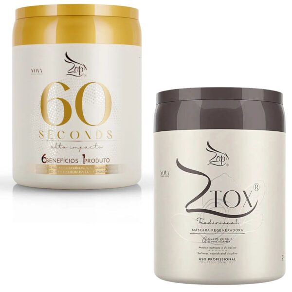Máscara 60 Seconds Alto Impacto e Ztox Professional Zap 950g