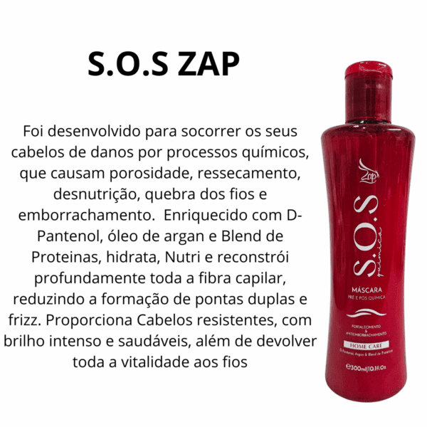 Kit Profissional Zap Me Leva + Detox e Sos Pós E Pré Progres - Imagem 2