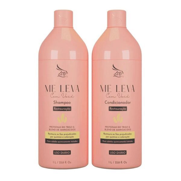 Kit Zap Shampoo + Condicionador Restauração Cronograma 1l