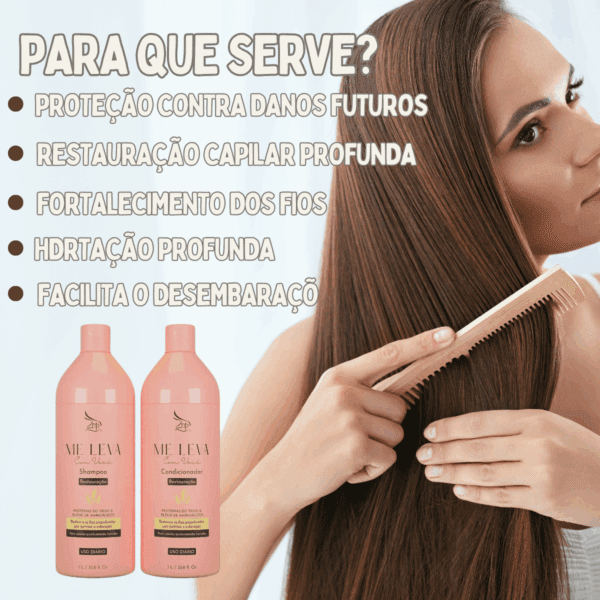 Kit Zap Shampoo + Condicionador Restauração Cronograma 1l - Imagem 2