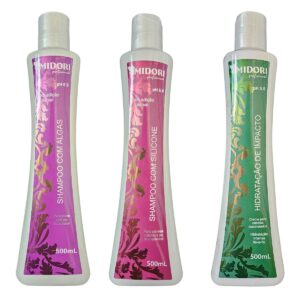 Kit Shampoo Silicone, Algas e Hidratação de Impacto Midori