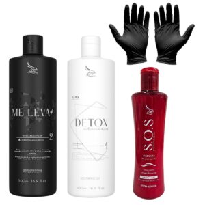 Kit Profissional Zap Me Leva + Detox e Sos Pós E Pré Progres