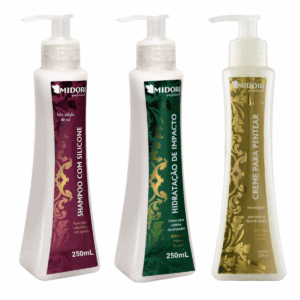 Kit Shampoo Silicone, Impacto e Creme de Pentear 250g