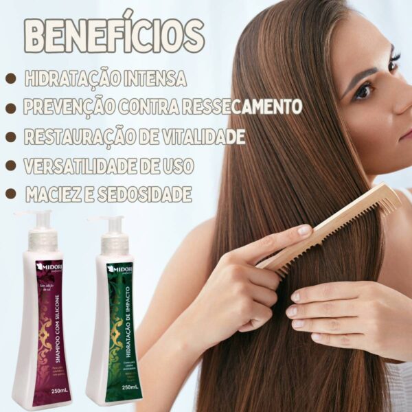 Kit Shampoo Silicone, Impacto e Protetor de fio 250g - Imagem 2