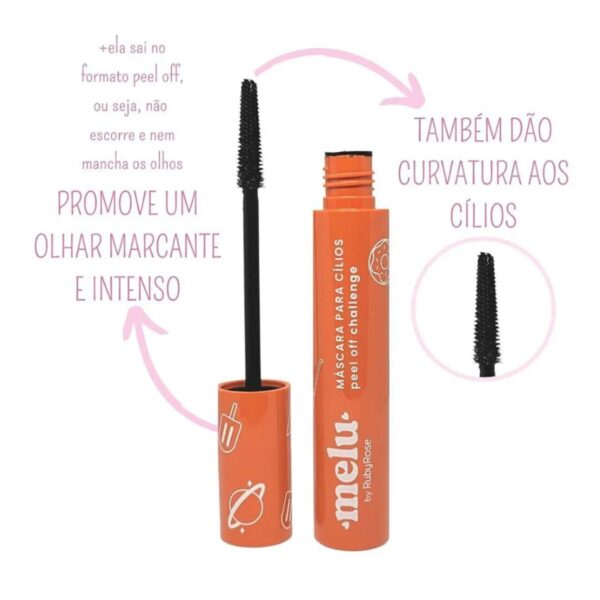 Kit 2 Máscara De Cilios Rimel Melu Challenge Laranja - Imagem 4