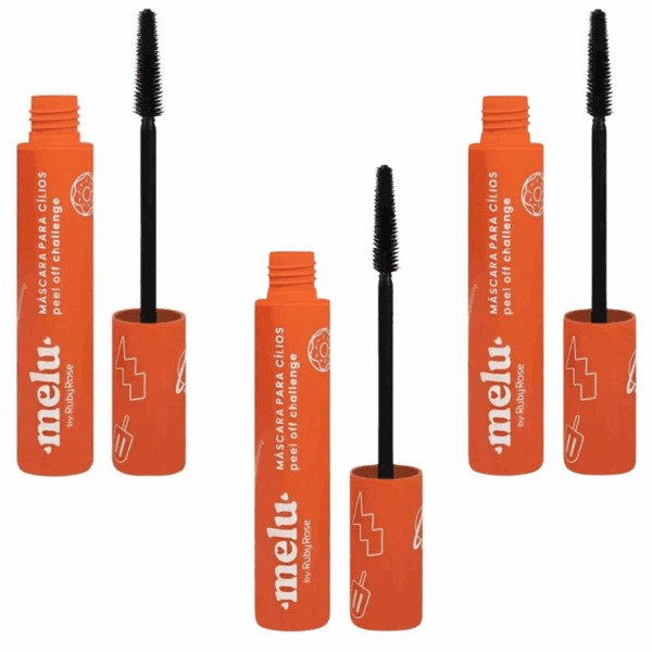Kit 3 Máscara De Cílios Rímel Melu Challenge Laranja - Imagem 4