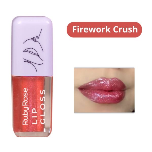 Lip Gloss FIREWORK CRUSH 4,5G Ruby Rose - Imagem 2