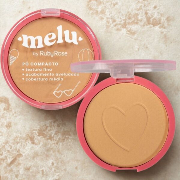 Kit 2 PÓ Facial Compacto Melu BY RUBY ROSE MC60 - Imagem 3
