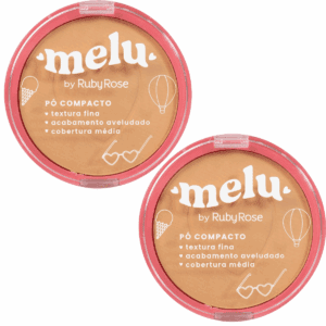 Kit 2 PÓ Facial Compacto Melu BY RUBY ROSE MC50