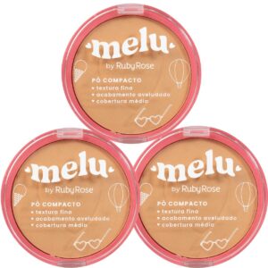 Kit 3 PÓ Facial Compacto Melu BY RUBY ROSE MC50