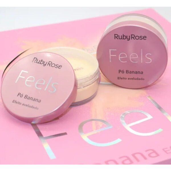 Kit 3 Base de maquiagem em pó Ruby Rose Feels PÓ BANANA - Imagem 4