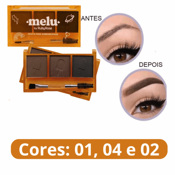Paleta de Sombra Para Sobrancelhas Melu By Ruby Rose - Imagem 3