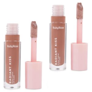 Kit 2 Lip Gloss Labial Radiant Kiss Ruby Rose RK10