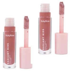 Kit 2 Lip Gloss Labial Radiant Kiss Ruby Rose RK30