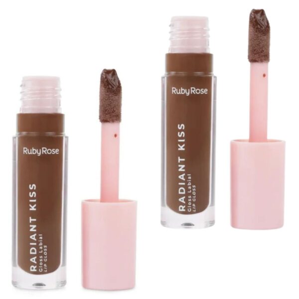 Kit 2 Lip Gloss Labial Radiant Kiss Ruby Rose RK40