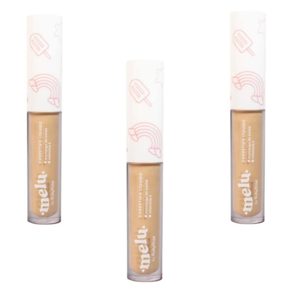 Kit 3 Corretivo Liquido Melu by Ruby Rose MC50