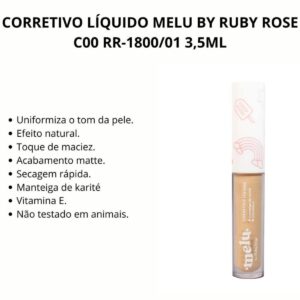 Kit 2 Corretivo Liquido Melu by Ruby Rose MC50