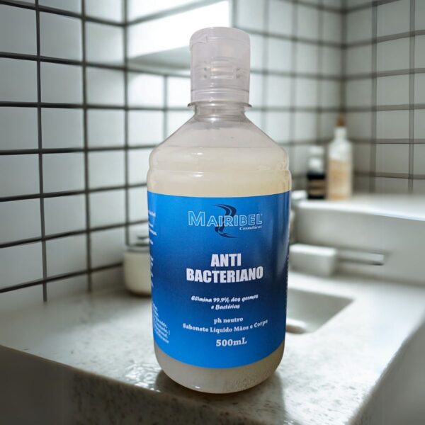 Kit 3 Sabonete líquido Mãos e Corpo Anti Bacteriano 500ml Maribel - Imagem 2