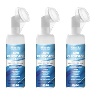 Kit 3 Mousse Micelar Oleosidade Espuma De Limpeza Facial